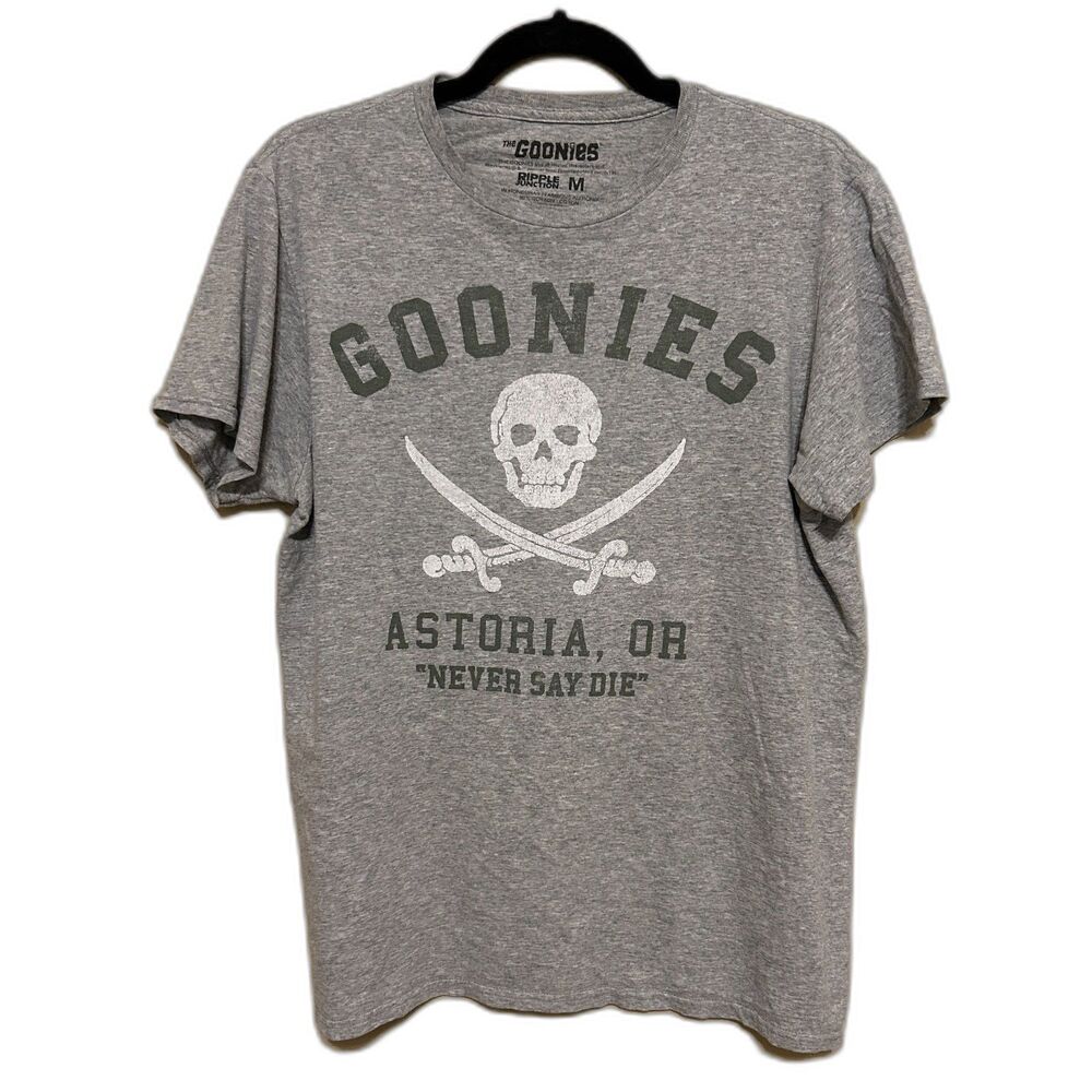 The Goonies Never Say Die Graphic T-Shirt Mens Medium Gray Ripple Junction